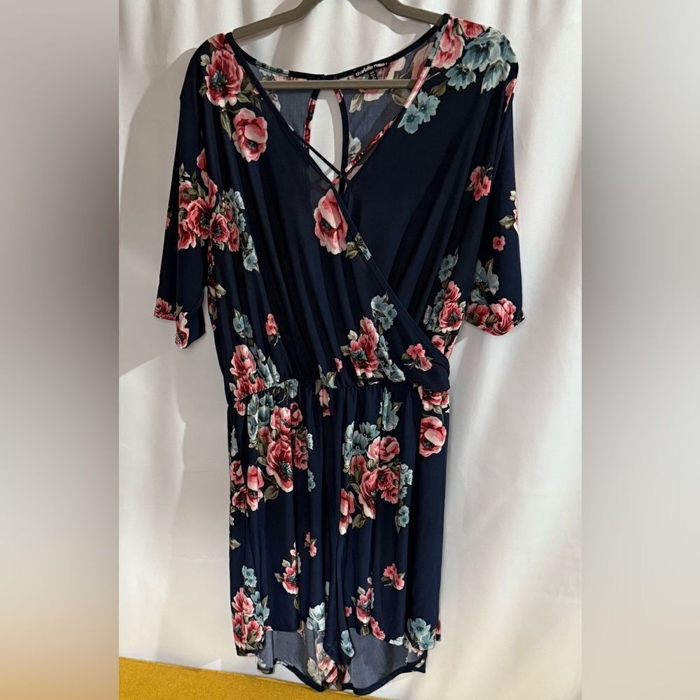Charlotte Russe Floral Romper‎ Y2K, Size 3X